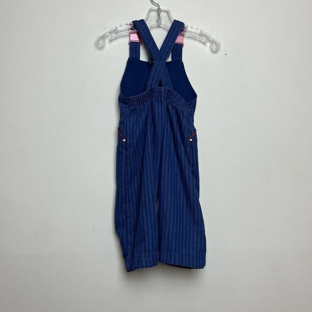 Vintage 1970's Healthtex Overalls Train Bib Trim‎ On Pockets Plastic Snap Buckle